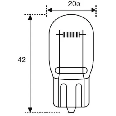 LAMPADA AREO PER LUCI AUSILIARE DI DIREZIONE O ARRESTO MONOFILAMENTO 621106 1