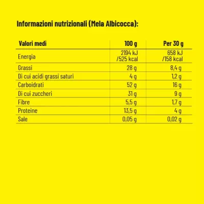 BARRETTA ENERGETICA PRO ACTION NUTS BAR 30 GR GUSTO MELA ALBICOCCA 1PZ