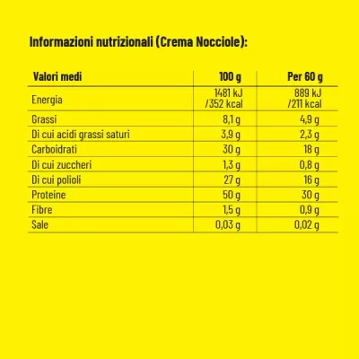 BARRETTA IPERPROTEICA PRO ACTION ZERO BAR 60GR GUSTO CREMA DI NOCCIOLE 1PZ