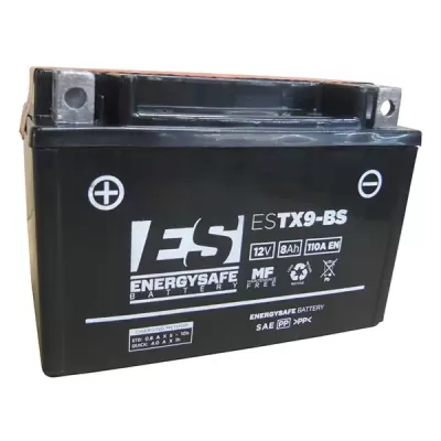 BATTERIA MOTO ENERGYSAFE ESTX9-BS 12V 8AH SIGILLATA CON ACIDO A CORREDO