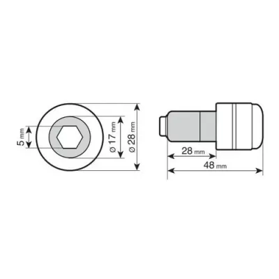 STABILIZZATORI MANUBRIO NERO 17/23mm