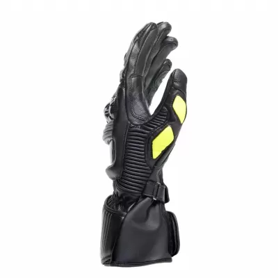 GUANTI DAINESE DRUID 4 PELLE BLACK-CHARCOAL GRAY-FLUO YELLOW 010