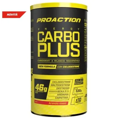 INTEGRATORE PRO ACTION CARBO PLUS PRO 530GR GUSTO ARANCIA ROSSA