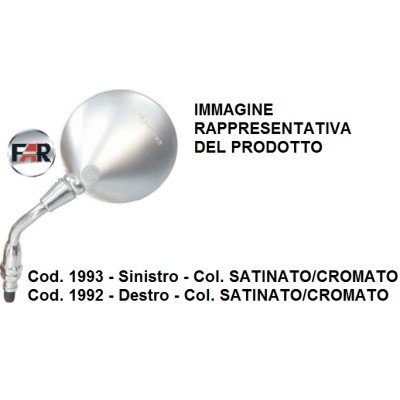 SPECCHIO RETROVISORE MOTO FAR DX SATINATO E CROMO 1992 1992 1