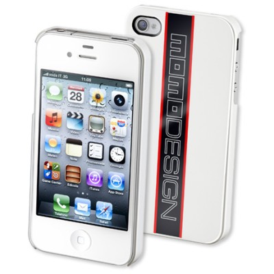 COVER RACING BIANCA PERLATA MOMO DESIGN  PER IPHONE4S-4 MOMORHCIPHONE4SW 2
