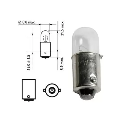 LAMPADA A BAIONETTA BA9S 12V 4W 201124 1