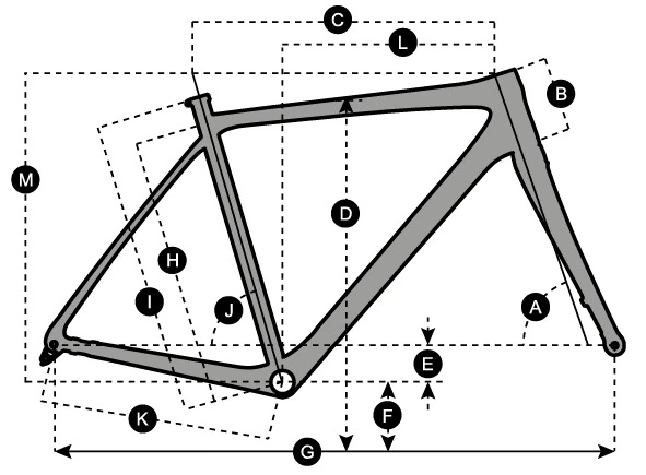 rappresentazione grafica geometrie di bici lombardo